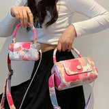 Women Mini PU Leather Saddle Bag Shoulder Pouch Handbag Party Tote