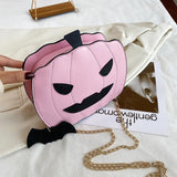 Vintage Pumpkin Shape Shoulder Bag Female Purse Waterproof Messenger Bag
