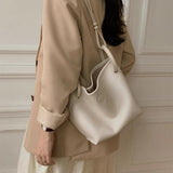 Casual Small Tote Round Handle Women Handbags Soft Matte Leather Shoulder Crossb