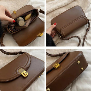 Vintage Flap Crossbody Purse Small Ladies Handbag