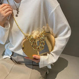 PVC Box Shoulder Bag Chain Crossbody Small Purse Handbag