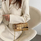 Silver PVC Box Bags Shoulder Bag Party Evening Clutch Chain Crossbody Bags