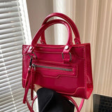 Fluorescent Mini Shoulder Bag Patent Leather Handbag