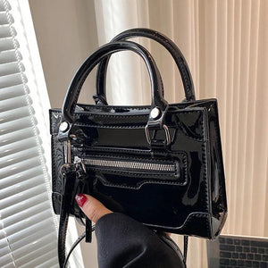 Fluorescent Mini Shoulder Bag Patent Leather Handbag