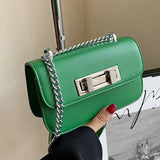 Women Mini Handbag Flap Crossbody Chain Shoulder Phone Wallet Pink Green Bags