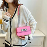 Women Mini Handbag Flap Crossbody Chain Shoulder Phone Wallet Pink Green Bags