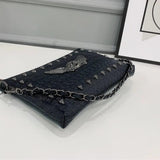 Skull Messenger Bag Chain Shoulder Bag PU Leather Handbags