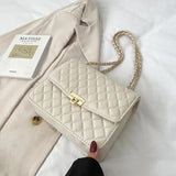 Vintage Leather Shoulder Bag Chain Crossbody Purse