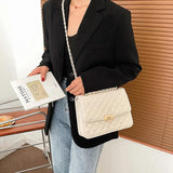 Vintage Leather Shoulder Bag Chain Crossbody Purse