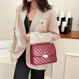 Vintage Leather Shoulder Bag Chain Crossbody Purse