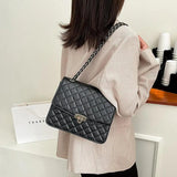 Vintage Leather Shoulder Bag Chain Crossbody Purse