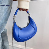 Vintage Leather Hobo Bag Small Clutch Purse Chain Shoulder Crossbody Handbag