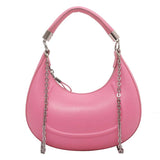 Vintage Leather Hobo Bag Small Clutch Purse Chain Shoulder Crossbody Handbag