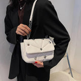 Women Thick Chain Flap Bag Green Crossbody Handbag