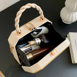 Women Purple Box Bags High Chain Shoulder Bags Party Handbag and Purse Crossbody