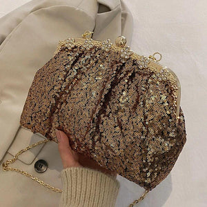 Sequins Crossbody Bags Wedding Evening Clutch Lady Chain Shoulder Bags