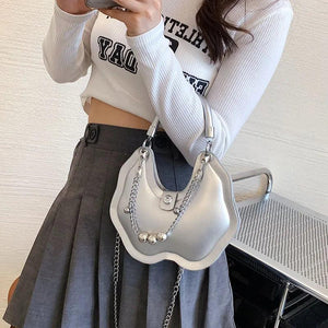 Green Yellow Silver Women's Party Clutch Shoulder Bag