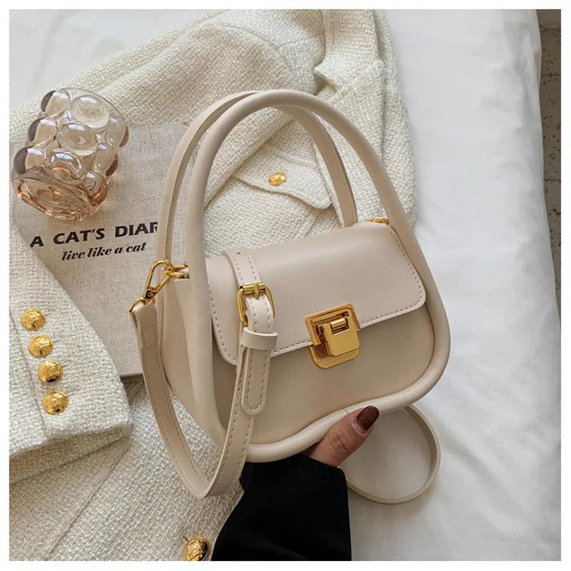 Women's Small Shoulder Bag Soft Leather Crossbody Flap Handbag