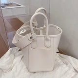 Vintage Leather Shoulder Bag for Women Crossbody Tote