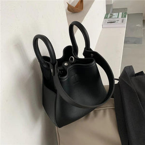 Vintage Leather Shoulder Bag for Women Crossbody Tote