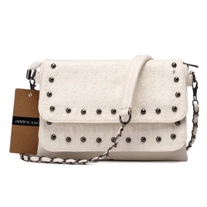 Skull Rivet Chain Crossbody Bag for Women