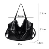 Vintage Big Ladies Crossbody Bag Soft Leather Messenger Bag
