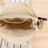 Boho Tassel Rattan Handbags Woven Crossbody Shoulder Bags Beach Purses