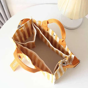 Women Crossbody Bag Striped Shoulder Bags Canvas Tote Handbags