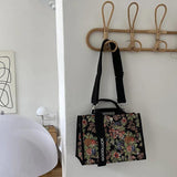 Women Crossbody Bag Striped Shoulder Bags Canvas Tote Handbags