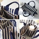 Women Crossbody Bag Striped Shoulder Bags Canvas Tote Handbags