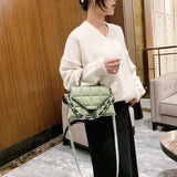 Lattice Women's Brandl Crossbody Bags PU Leather Shoulder Pack Handbags