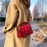 Lattice Women's Brandl Crossbody Bags PU Leather Shoulder Pack Handbags