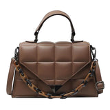 Lattice Women's Brandl Crossbody Bags PU Leather Shoulder Pack Handbags