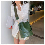Crocodile Crossbody Bag For Women PU Leather Female Shoulder Bag