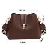 Soft PU Leather Bucket Shoulder Bags for Women