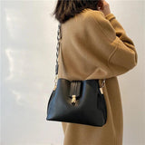 Soft PU Leather Bucket Shoulder Bags for Women
