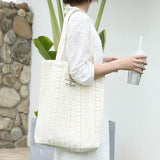 Hollow Lace Tote Bag Women Shoulder Handbag Large Capacity