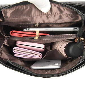 Casual Faux Leather Messenger Bag Women Shoulder Handbag Tote Purse