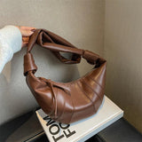 Vintage Leather Shoulder Bag Women's Crossbody Hobo Bag
