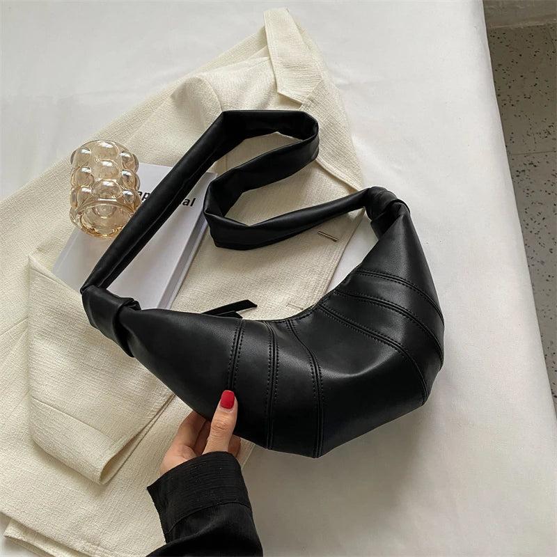 Vintage Leather Shoulder Bag Women's Crossbody Hobo Bag