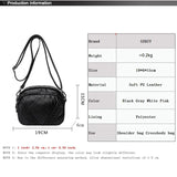 Women's Mini Crossbody Bag Vintage Washed Leather Shoulder Purse