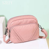 Women's Mini Crossbody Bag Vintage Washed Leather Shoulder Purse