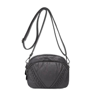 Women's Mini Crossbody Bag Vintage Washed Leather Shoulder Purse