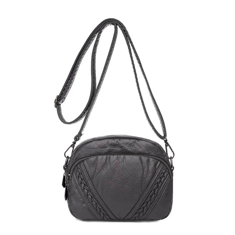 Women's Mini Crossbody Bag Vintage Washed Leather Shoulder Purse