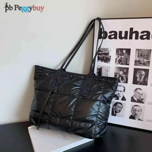 Winter Shoulder Bag Casual Ladies Large Capacity Zipper Handbags Tote