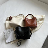 Vintage Small Bucket Crossbody Bag for Women