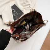 Oilskin Shoulder Bag Casual Women's Bag Autumn Winter Shopping Bag
