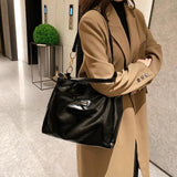 Oilskin Shoulder Bag Casual Women's Bag Autumn Winter Shopping Bag