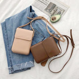 Women's Vintage PU Leather Crossbody Phone Bag