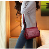 Causal Women Shoulder Bag Soft PU Leather Vintage Crossbody Bags